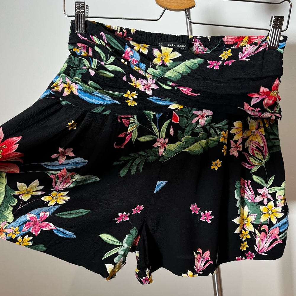 ZARA Floral Print Shorts